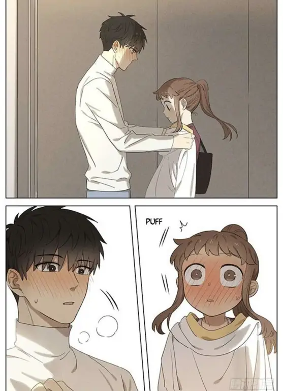 Pengalaman Membaca Manhwa yang Nyaman Gambar seseorang yang nyaman membaca manhwa di tempat yang tenang